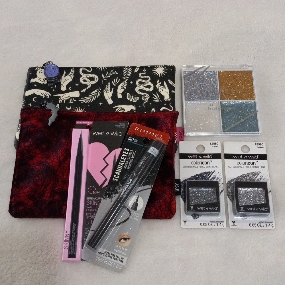 Make Up Bundle (7) Wet n Wild Eye Shadow & Liner, Rimmel Liner, Eyeshadow Bundle